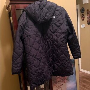 The North Face Dark Quilted Hooded Jacket